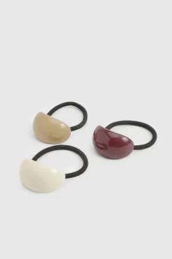 Hair & Hats^Nasty Gal 3 Pack Acrylic Marble Hair Cuffs |
