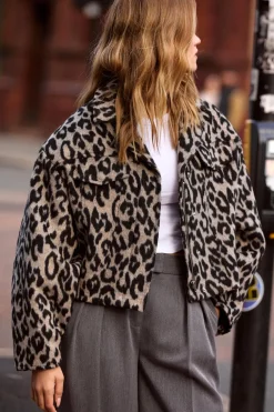 Animal Print|Going Out Jackets^Nasty Gal Animal Wool Blend Trucker |