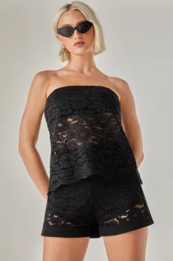 Bandeau Tops|Tops^Nasty Gal Bandeau Lace Tailored Top |