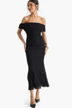 Dresses^Nasty Gal Bardot Lace Pleated Midaxi Dress |