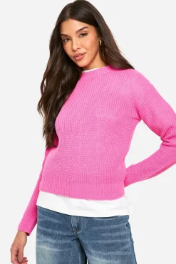 Knitwear|Sweaters^Nasty Gal Basic Crew Neck Jumper |