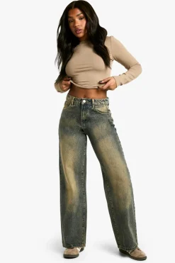 Jeans|Denim^Nasty Gal Basics Vintage Wash High Waisted Super Wide Leg Jeans |