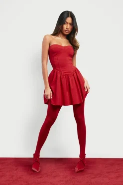 Dresses^Nasty Gal Bengaline Corset Skater Dress |