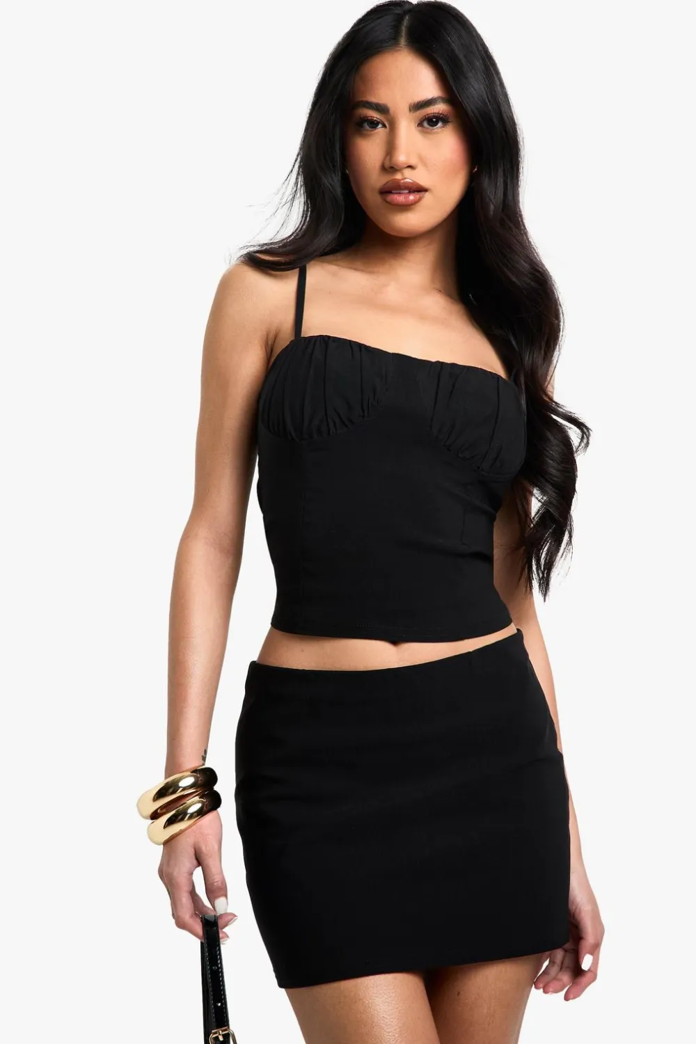 Tops^Nasty Gal Bengaline Corset With Mesh Overlay |