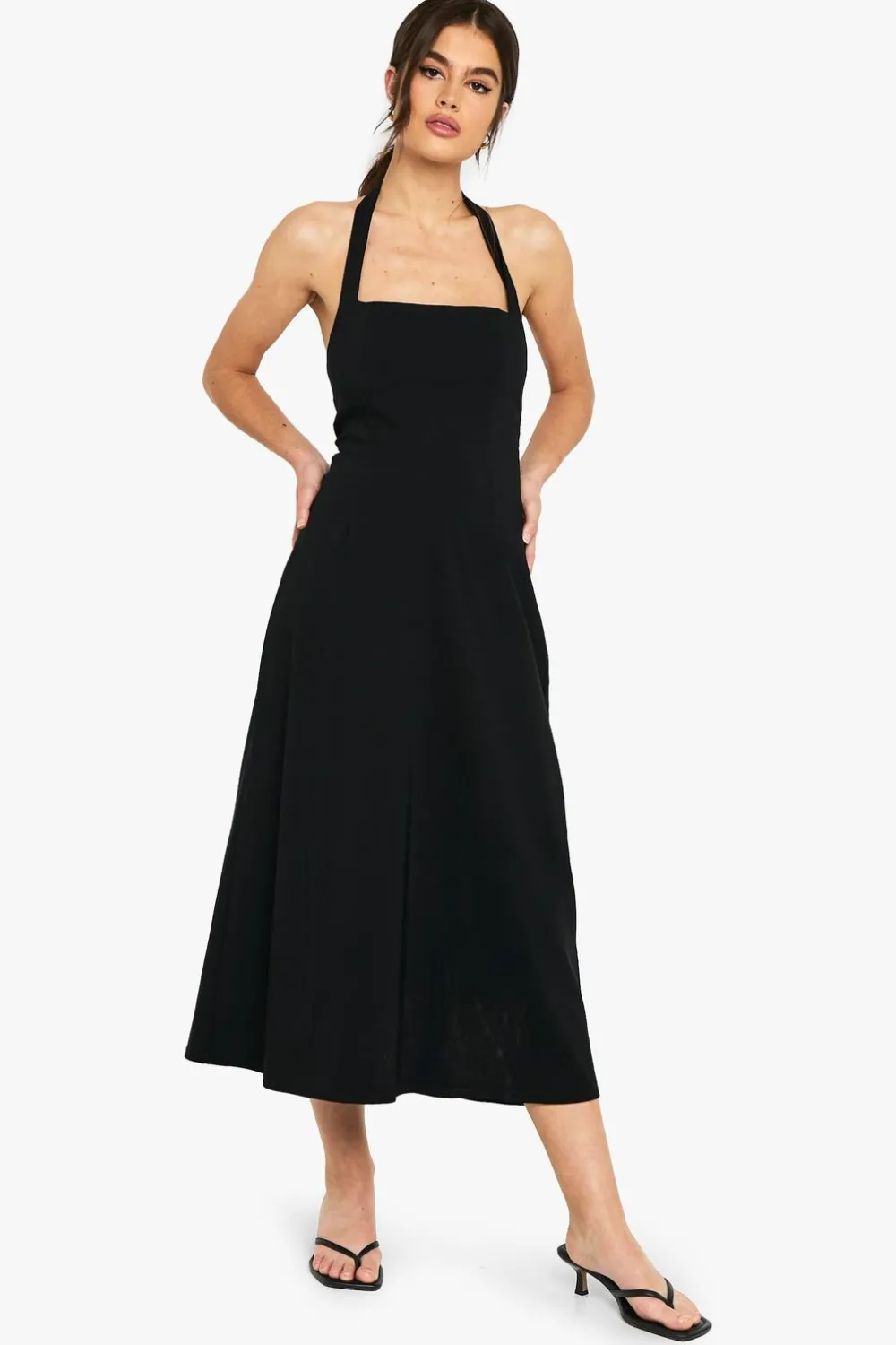 Dresses^Nasty Gal Bengaline Square Neck Skater Midaxi Dress |