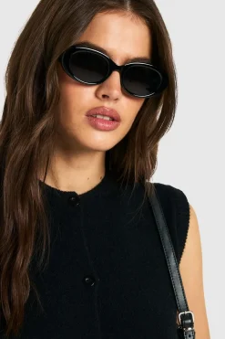 Sunglasses^Nasty Gal Black Frame Round Sunglasses |