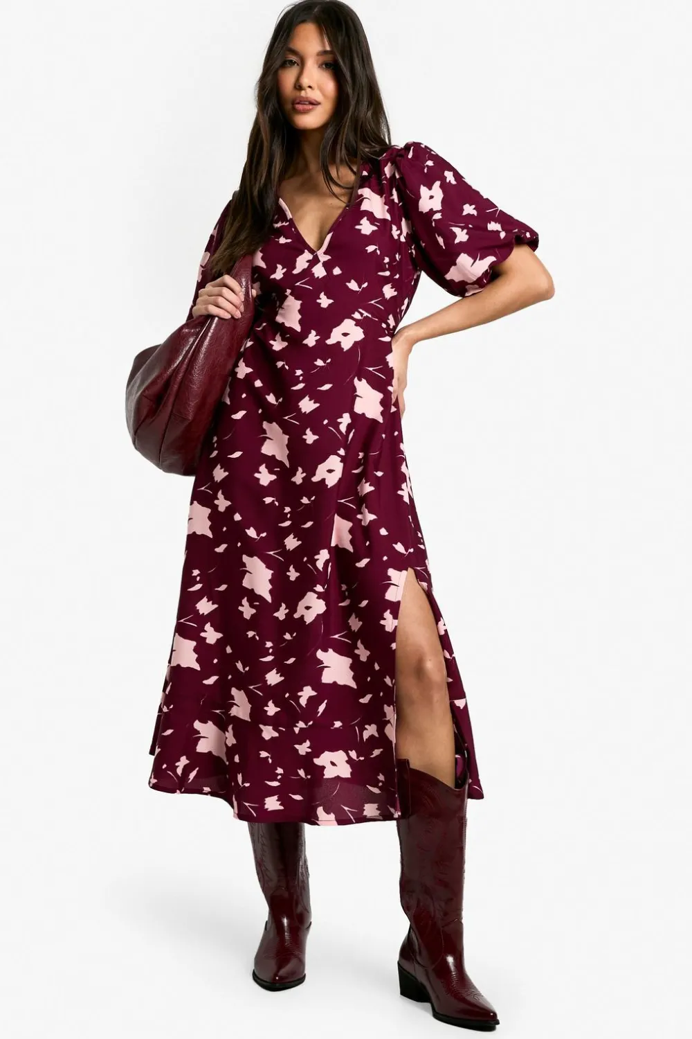 Dresses^Nasty Gal Blur Floral Print Midaxi Dress |
