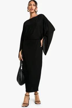 Dresses^Nasty Gal Boat Neck Flare Sleeve Midaxi Dress |