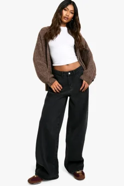 Jeans|Denim^Nasty Gal Boohoo Basics Wide Leg Jeans |
