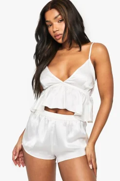 Sleepwear^Nasty Gal Bridal Satin Cami Top & Shorts Pyjama Set |