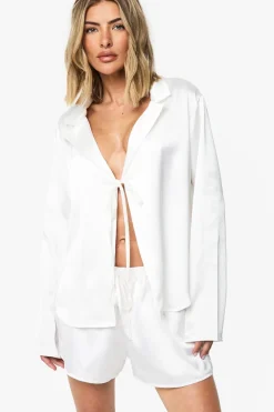 Sleepwear^Nasty Gal Bridal Satin Pyjama Shorts |