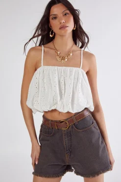 Cami Tops|Tops^Nasty Gal Broderie Puffball Cami Top |
