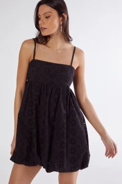 Mini Dresses|Dresses^Nasty Gal Broderie Puffball Strappy Mini Dress |