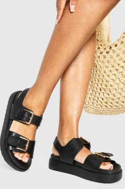 Flat Shoes^Nasty Gal Buckle Detail Chunky Dad Sandals |