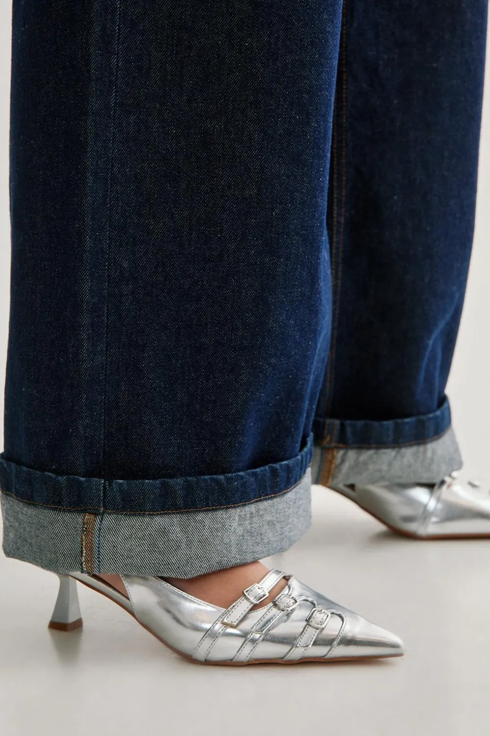 Heels|Party Outfits^Nasty Gal Buckle Detail Pointed Toe Sling Back |