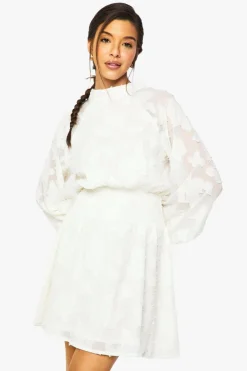 Dresses^Nasty Gal Burnout Floral High Neck Skater Dress |