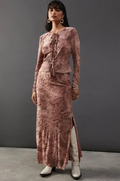 Pants^Nasty Gal Burnout Velvet Column Maxi Skirt |