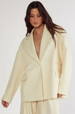 Stripes|Blazers^Nasty Gal Butter Pinstripe Tailored Blazer |