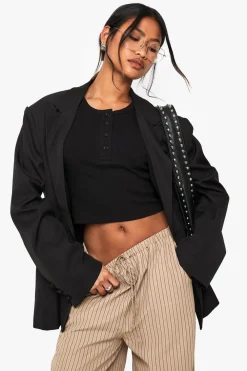 Tops^Nasty Gal Button Detail Tank Vest Top |