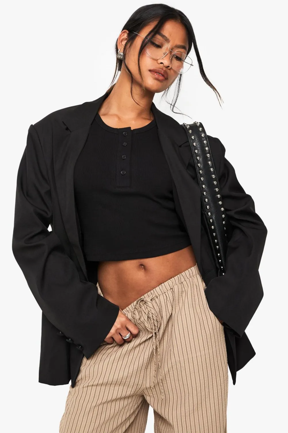 Tops^Nasty Gal Button Detail Tank Vest Top |