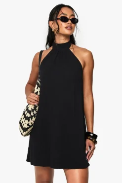 Dresses^Nasty Gal Cheesecloth Halterneck Mini Dress |