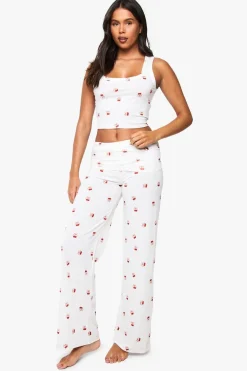 Sleepwear^Nasty Gal Cherry Print Soft Rib Vest Top & Trousers Pyjama Set |