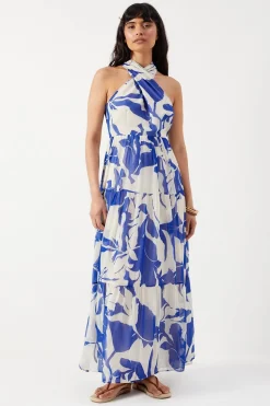 Dresses^Nasty Gal Chiffon Floral Halter Tier Maxi Dress |