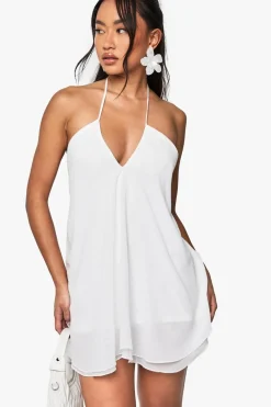 Rompers|Rompers^Nasty Gal Chiffon Halterneck Playsuit |