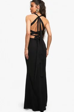 Slip Dresses|Dresses^Nasty Gal Chiffon Scarf Detail Lace Up Back Maxi Dress |