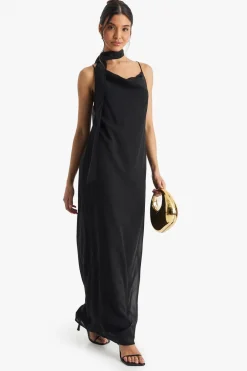 Dresses^Nasty Gal Chiffon Slip Dress with Neck Tie |