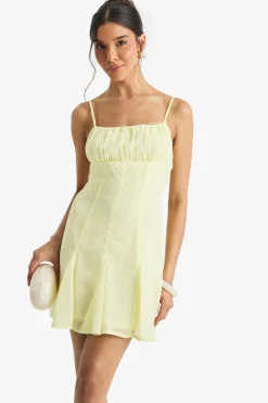 Dresses^Nasty Gal Chiffon Strappy Milkmaid Godet Hem Mini Dress |