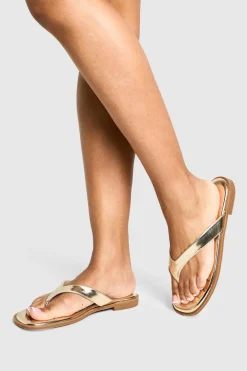 Flat Shoes^Nasty Gal Chunky Strap Flip Flops |