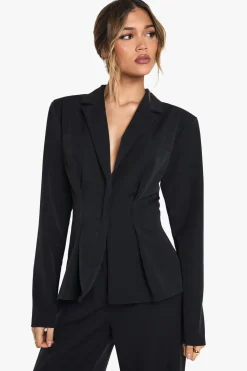 Suits & Tailoring|Suits & Tailoring^Nasty Gal Cinched Wrap Over Blazer |