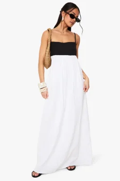 Dresses^Nasty Gal Contrast Linen Smock Maxi Dress |