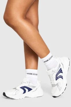 Stripes^Nasty Gal Contrast Stripe Chunky Sports Trainers |