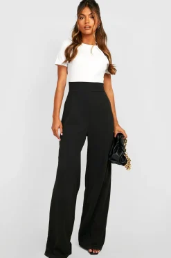 Jumpsuits|Jumpsuits^Nasty Gal Contrast Wide Leg Jumpsuit |