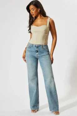 Tops^Nasty Gal Corset Detail Bodycon Top |