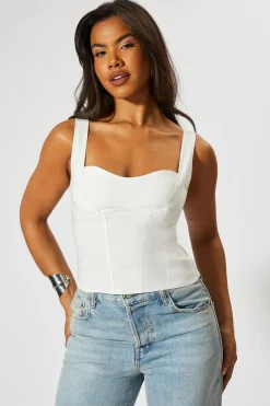 Tops^Nasty Gal Corset Detail Bodycon Top |