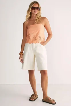 Bandeau Tops|Tops^Nasty Gal Cotton Cutwork Embroidered Bandeau Top |