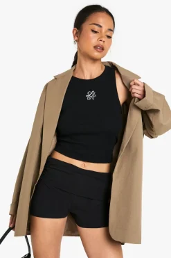 Shorts|Shorts^Nasty Gal Cotton Fold Over Booty Short |