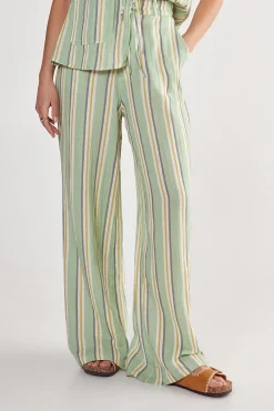 Stripes|Pants^Nasty Gal Cotton Gauze Stripe Wide Leg Pants |