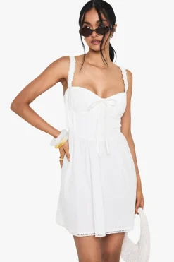 Dresses^Nasty Gal Cotton Milkmaid Mini Dress |