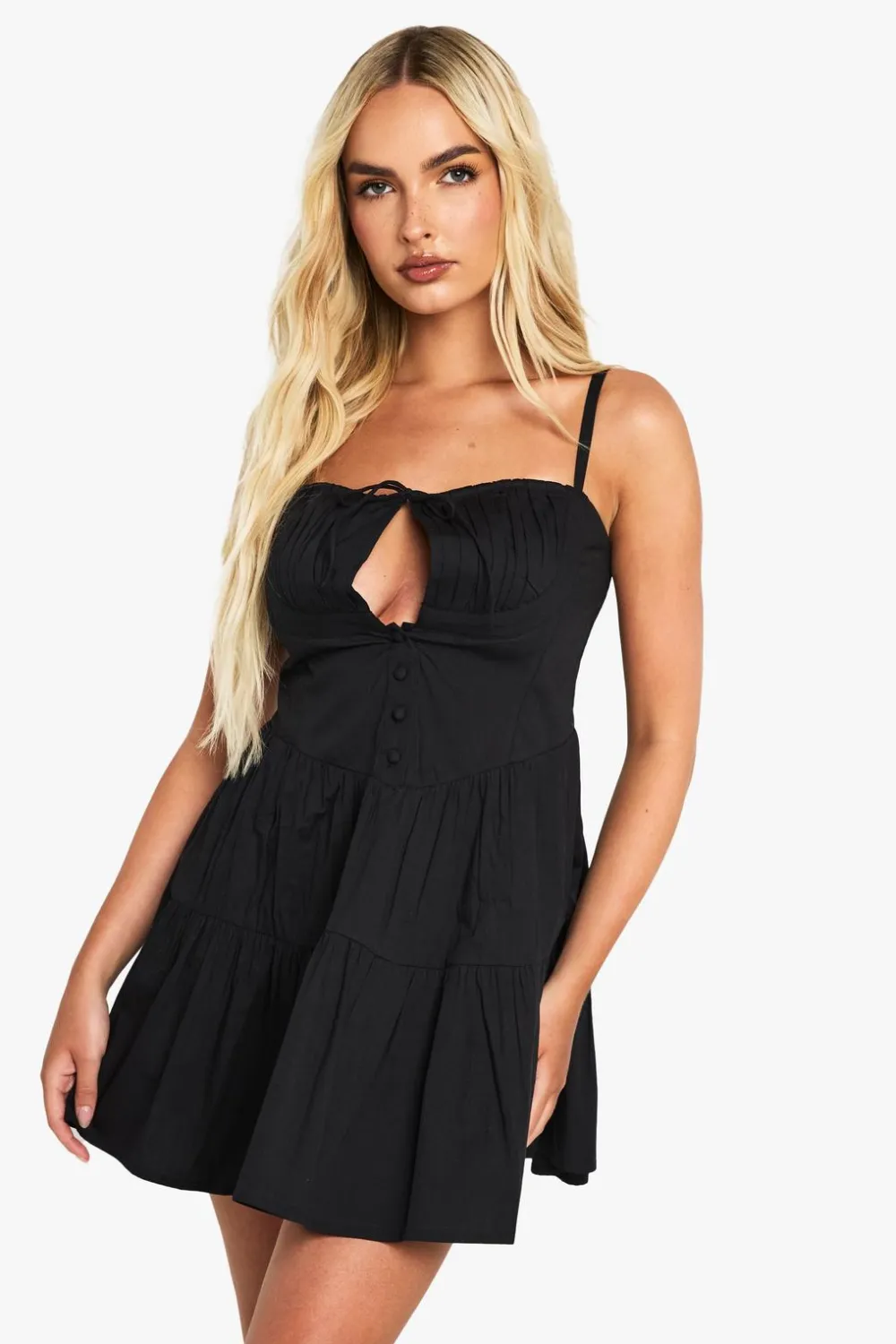 Dresses^Nasty Gal Cotton Milkmaid Mini Dress |