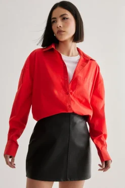 Shirts|Shirts^Nasty Gal Cotton Oversized Shirt |