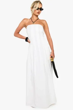 Dresses^Nasty Gal Cotton Poplin Bandeau Maxi Dress |