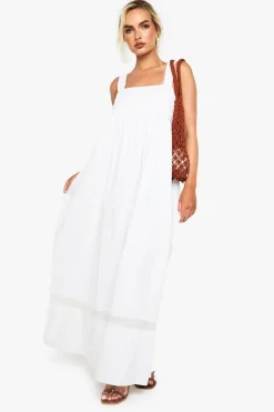 Dresses^Nasty Gal Cotton Ruched Strappy Maxi Dress |