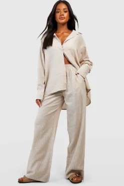 Stripes|Sleepwear^Nasty Gal Cotton Tonal Pinstripe Pyjama Trouser |