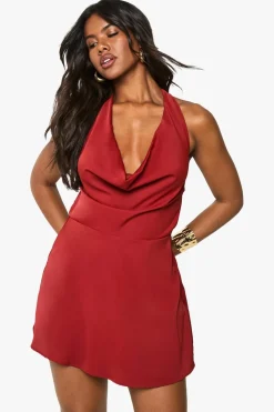 Rompers|Rompers^Nasty Gal Cowl Neck Playsuit |