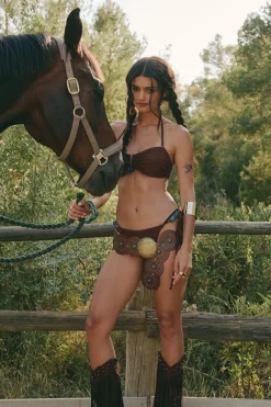 Bikini Tops|Bikinis^Nasty Gal Crinkle Beaded Bikini Top |