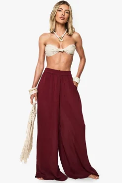Pants^Nasty Gal Crinkle Palazzo Beach Trousers |